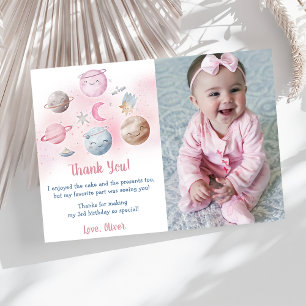 Astronauta Cartões de agradecimentos de aniversári