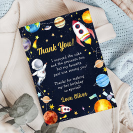 Astronauta Cartões de agradecimentos de aniversári