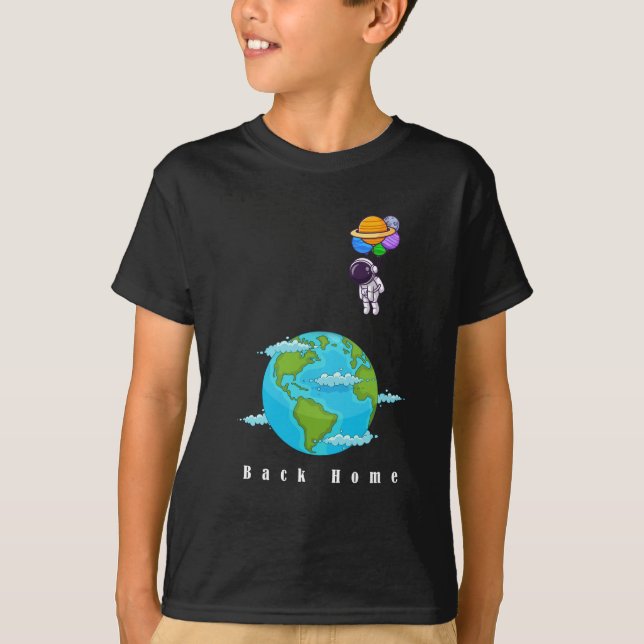 astronauta com camiseta terrestre de aterrissagem  (Frente)