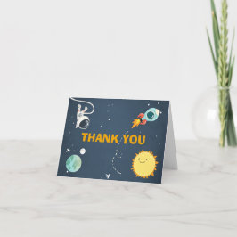 Astronauta do foguete do Cartões de agradecimentos