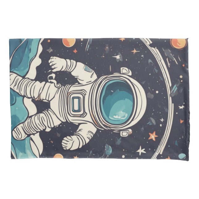 Astronauta e Planetas Espaço (Frente)