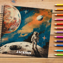 Astronauta Espacial Exterior, Astronomia, Notebook