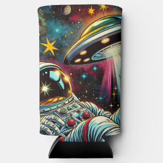 Astronauta Flutuando no Espaço com uma Arte de IA
