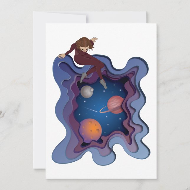 Astronauta Girl Space Gazing (Frente)