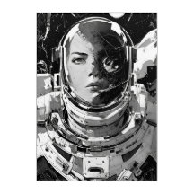 Astronauta Menina - Sonho em Espaço Profundo