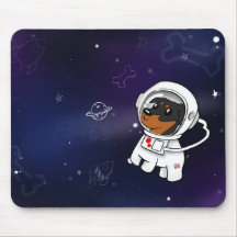 Astronauta mínimo do Pin no espaço Mousepad (Tan