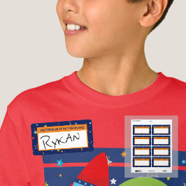 Astronauta nos Nomes de etiqueta de treinamento