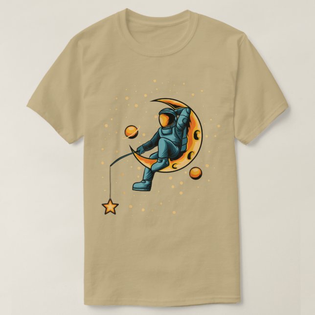 Astronauta que pesca estrelas Camisa - Espaço Engr (Frente do Design)