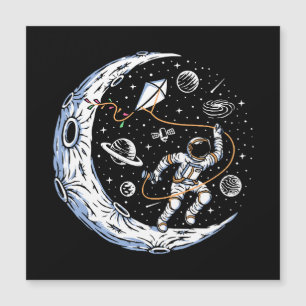 Astronauta Voando uma Pipa na Lua