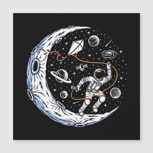 Astronauta Voando uma Pipa na Lua (Frente)