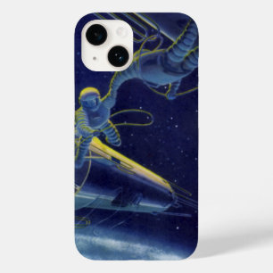 Astronautas de Ficção Científica Vintage no Espaço