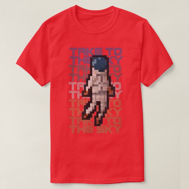 Astronautas de T-Shirt para Cima (Frente do Design)