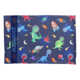 Astronautas Dinossauros Aquarela No Espaço Azul