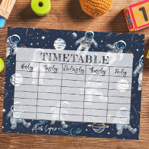 Astronautas Espaciais Estrelas e Planetas Horário 