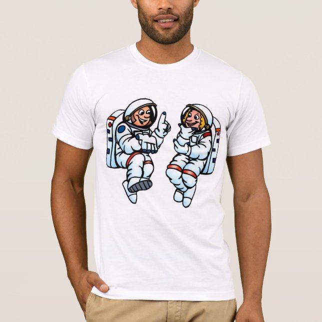 Astronautas Mens T-Shirt (Frente)