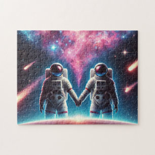 Astronautas no Amor Galáxia Quebra-cabeça