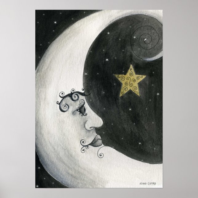Astronomia - Impressão lua (Frente)