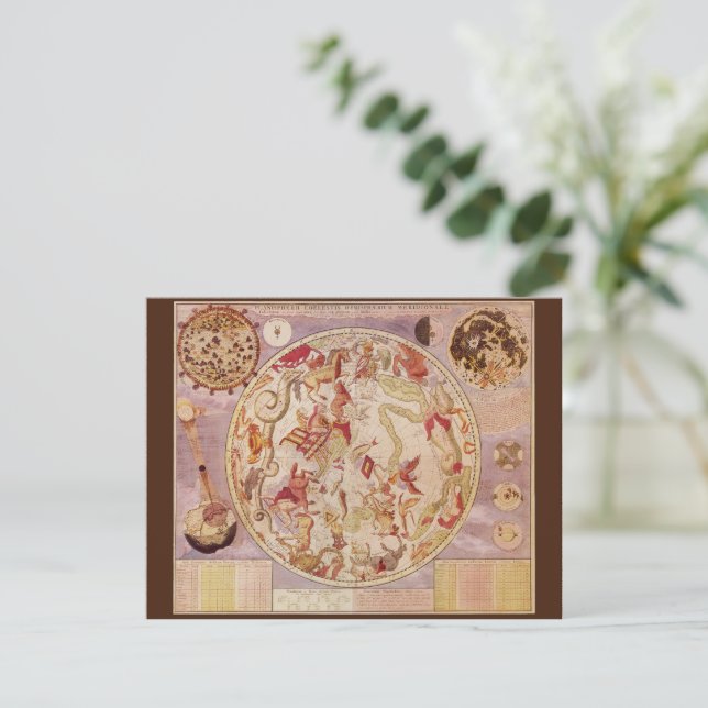 Astronomia venenosa, mapa celestial de Carel Allar (Em pé/Frente)