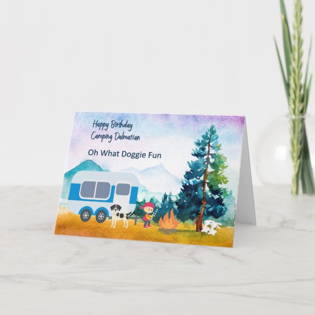 Ataque à Família de Cartão de Aniversário Dalmátic (Frente)