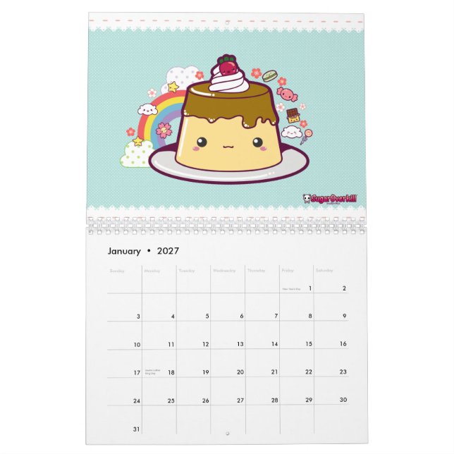 Ataque da comida de Kawaii! Calendário 2010 (Jan 2027)
