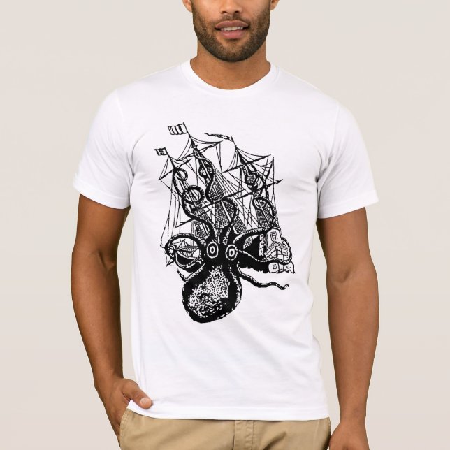 Ataque de Kraken! Camisetas (Frente)