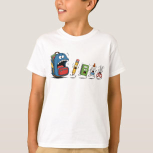 “Ataque de Mochila!” Camiseta Divertida de Materia