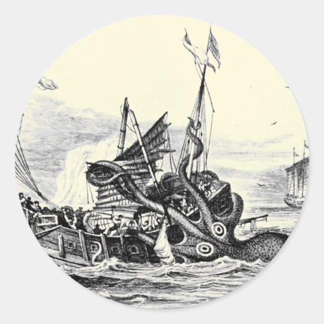 Ataque Kraken! Adesivo (Frente)