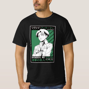 Ataque Levi Ackerman À Camisa De design Titã