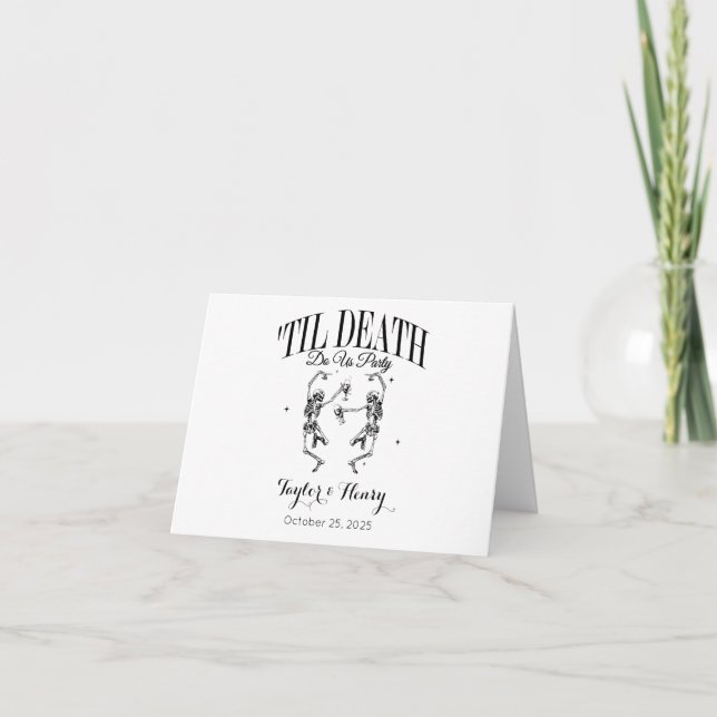 Até A Morte Do Festa Nos Dobrou Convites De Casame (Frente)