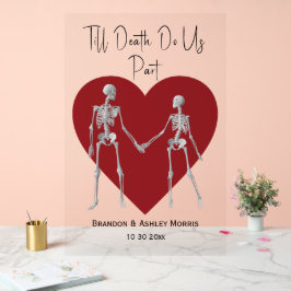 Até a morte nos dá o Skeleton Wedding Red Welcome