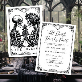 Até a morte nos faz um convite para casamento taro