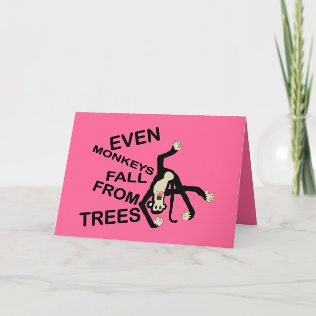 Até macacos Engraçados Cartão de Saudações "Descul (Frente)