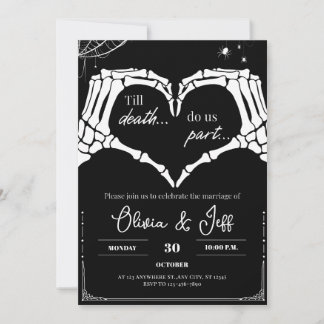Até que a Morte nos Separe Convite de Casamento Gó