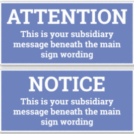 Atenção - Dois Adesivos de Sinal de Notificação Az