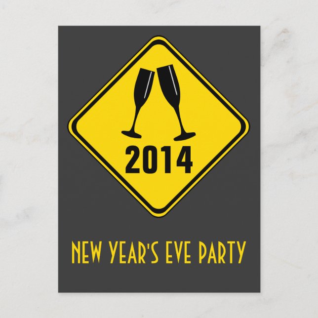 Atenção: Festa à Frente! Convite (Frente)