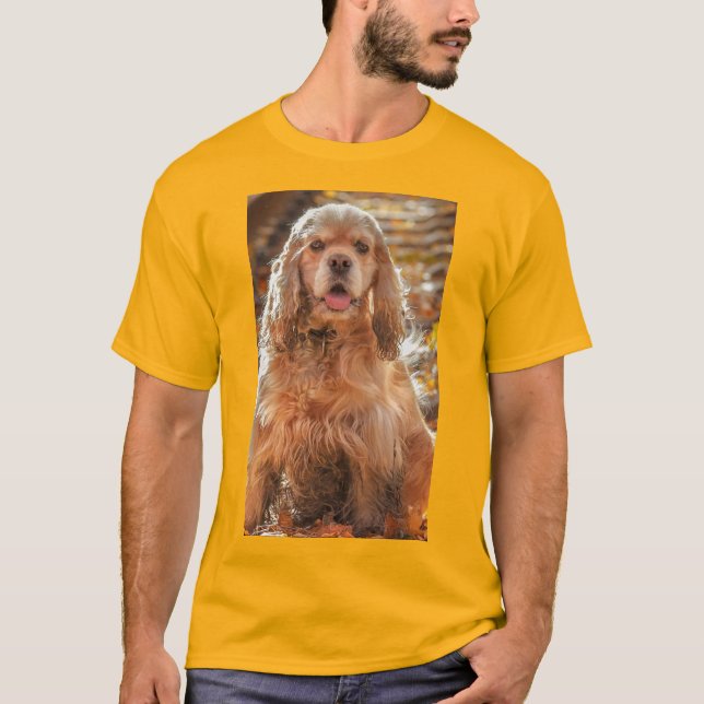 Atitude tímida com peles: T-shirt de cães de patas (Frente)