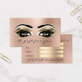 Ativação de Lashes Dourados do Rosa de Pêssego do 