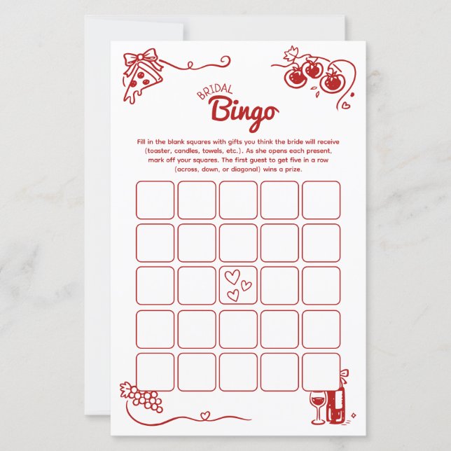 Atividade de Bingo de Noiva 'Isso é Amor' Casament (Frente)