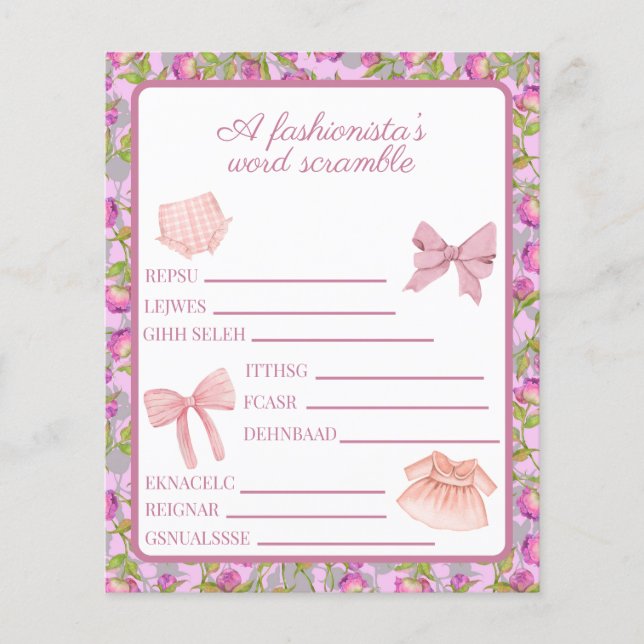 Atividade de Desembaralhar Palavras de Aniversário (Frente)