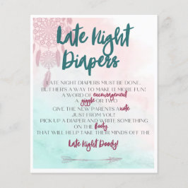 Atividade de Fraldas Noturnas de Boho Atrasado