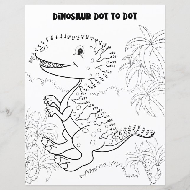 Atividade Divertida para Crianças Dinossauro Conec (Frente)