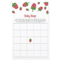 Atividade do Chá de fraldas Berry Bingo Game