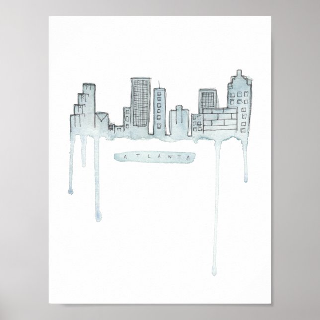 Atlanta Skyline Poster (Frente)