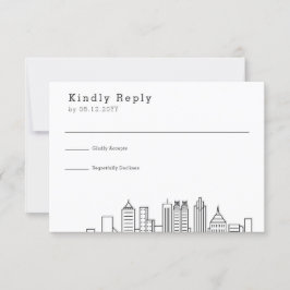 Atlanta Wedding | RSVP Skyline Estilizado