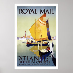 Atlantis Autumn Cruzes Posters Viagens vintage