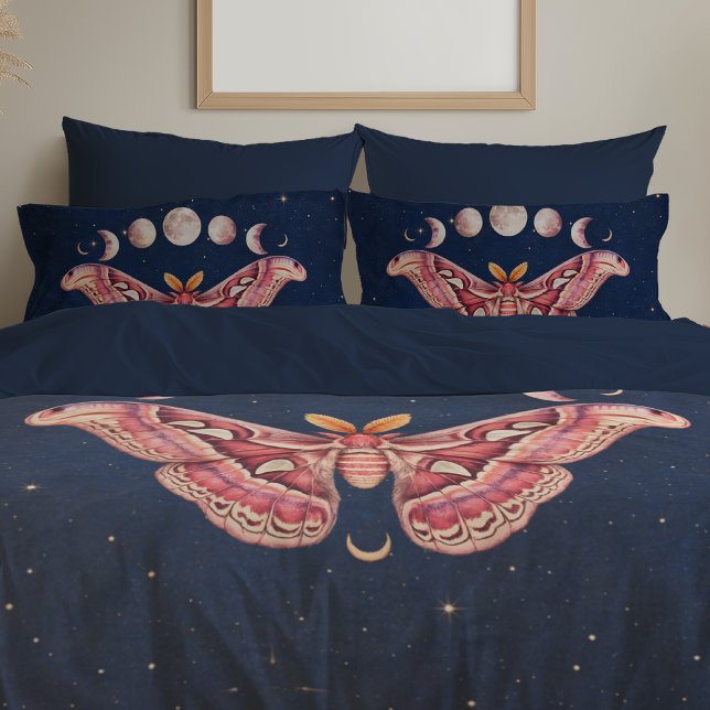 Atlas Moth Night Sky Cosmos Moon Phase | Boho Art (Criador carregado)