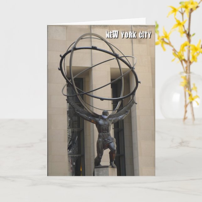 Atlas Segurando os Céus - cartão (Flor Amarela)