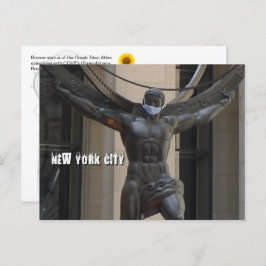 Atlas vestindo uma máscara facial - Cartão postal