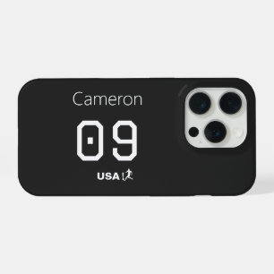 Atleta Americano Minimalista Personalizado Monocro