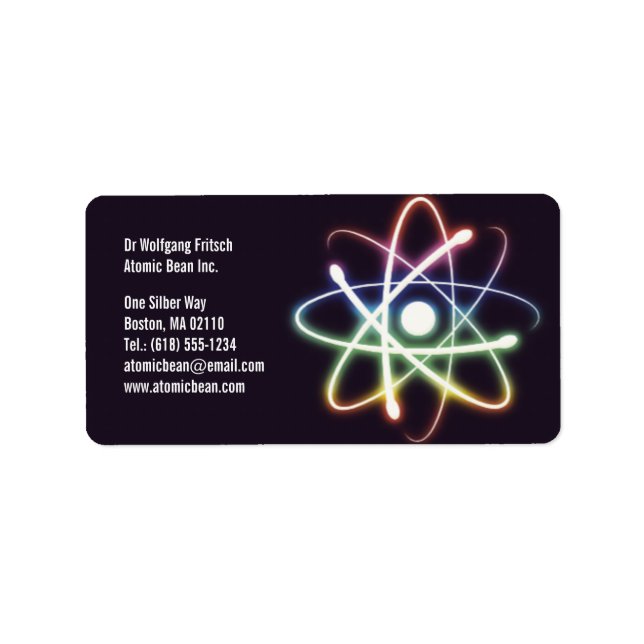 Atom - Etiqueta de Cientista (Frente)